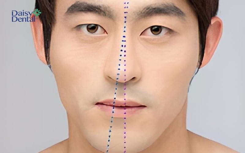 Mặt lệch là tình trạng các bộ phận trên gương mặt không đối xứng với nhau qua trục giữa mũi