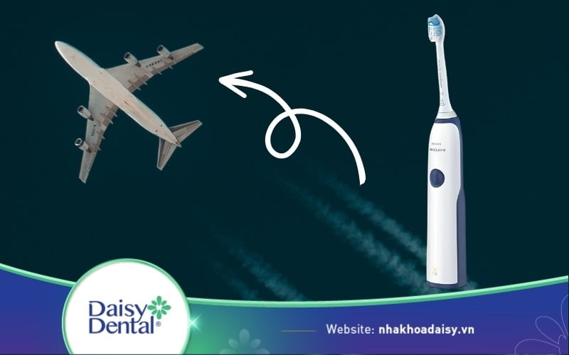 Bàn chải điện có được mang lên máy bay