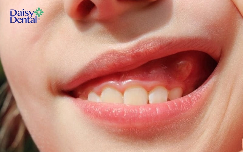 Mụn thịt trong miệng có thể là áp xe chân răng
