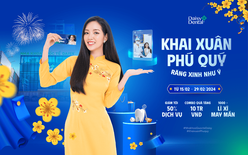 Nha khoa Quốc tế DAISY triển khai loạt ưu đãi hấp dẫn trong chương trình “Khai Xuân Phú Quý - Răng Xinh Như Ý"