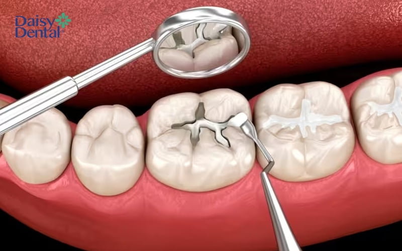 Phương pháp này thường được dùng để khắc phục tình trạng sâu răng, nứt, mẻ răng