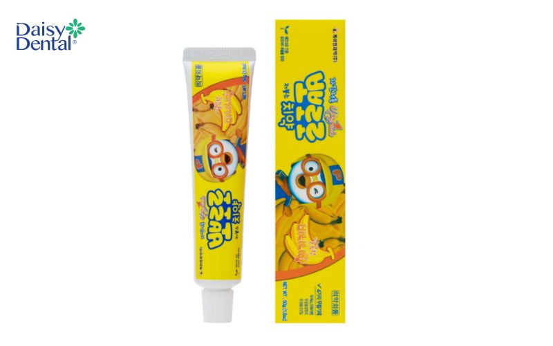 Kem đánh răng Pororo cho bé vị chuối, dung tích 50g phù hợp với trẻ em từ 3 tuổi