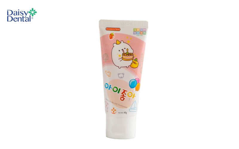 Kem đánh răng Pipicucu baby time vị dâu thơm, dễ chịu với dung tích 60g