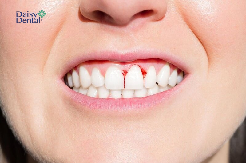 Một số bệnh lý răng miệng như viêm nướu khiến nướu bị sưng đỏ, chảy máu