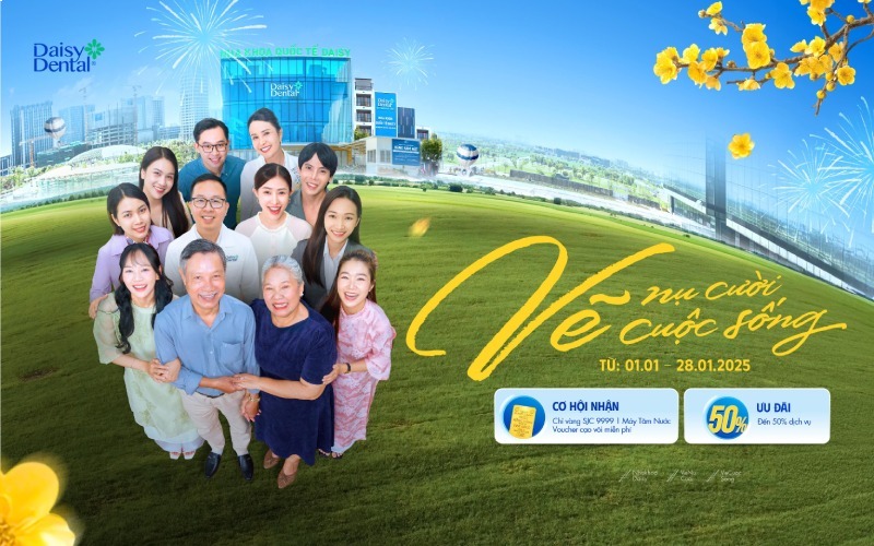 Nha khoa Quốc tế DAISY triển khai loạt ưu đãi hấp dẫn trong chương trình “Vẽ nụ cười - Vẽ cuộc sống"