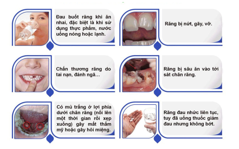 Nếu bạn có bất kỳ dấu hiệu nào trong số này, hãy đến gặp nha sĩ để được thăm khám và tư vấn